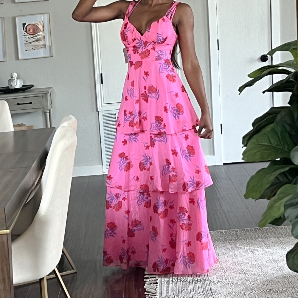 CRYSTAL DOLLS Pink Adjustable Straps Sleeveless Maxi Dress Juniors size 3